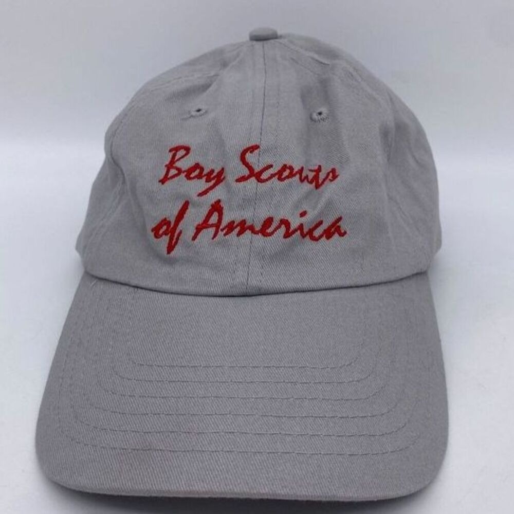 Boy Scouts Of America Hats Unizex OSFA Grey Cotton Baseball Cap Strapback BIG